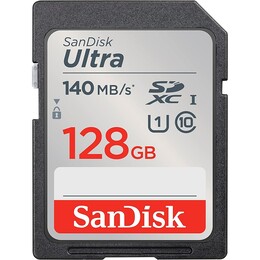 Карта памяти SDXC 128GB UHS-I Class 10 SanDisk Ultra R140MB/s (SDSDUNB-128G-GN6IN)