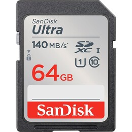 Карта пам`яті SDXC 64GB UHS-I Class 10 SanDisk Ultra R140MB/s (SDSDUNB-064G-GN6IN)
