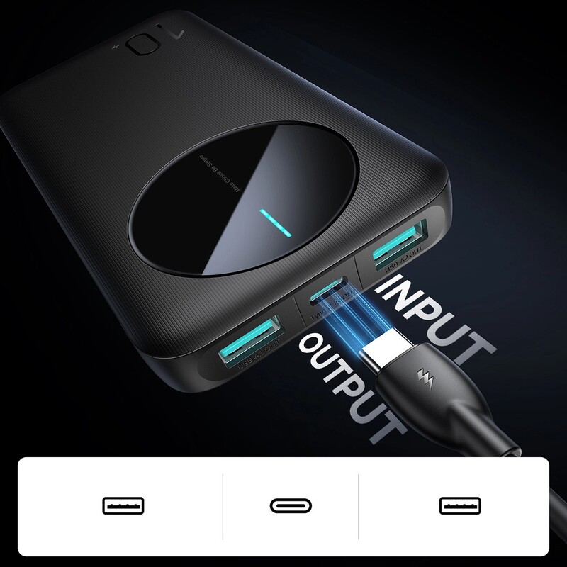 Универсальная мобильная батарея Joyroom 10000mAh 12W Black (JR-PBF12)