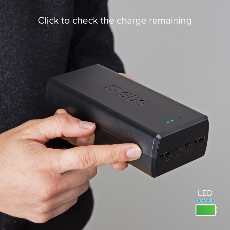 Універсальна мобільна батарея SBS 30000 mAh 20W Black (TTBB30000PD20K)