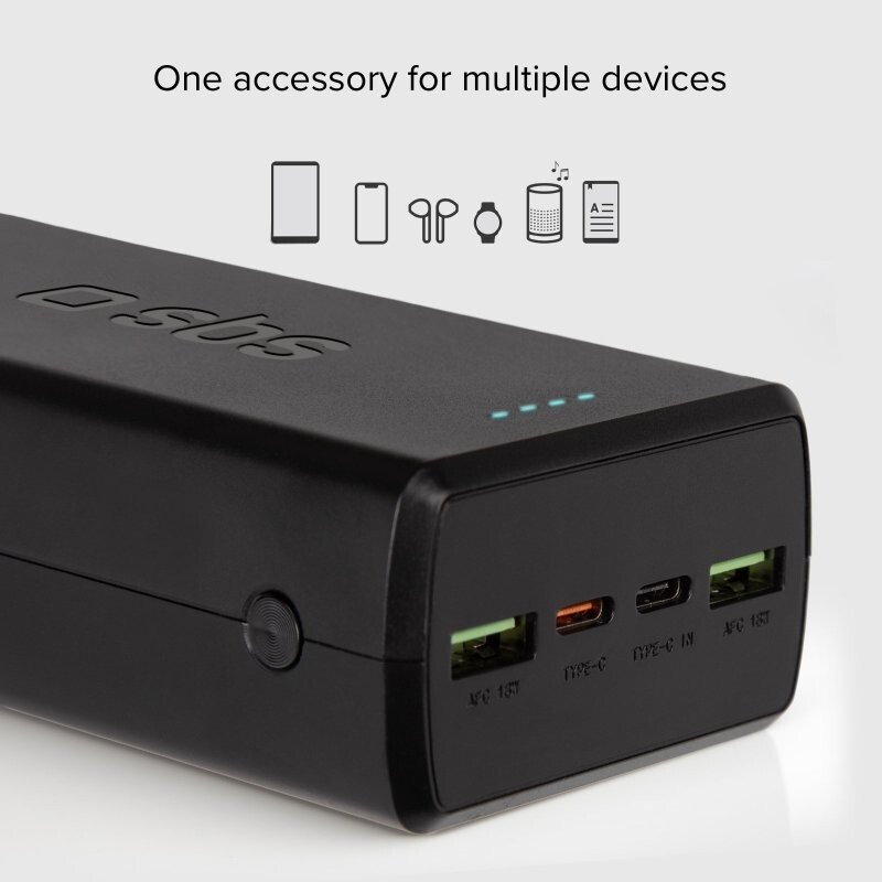 Універсальна мобільна батарея SBS 30000 mAh 20W Black (TTBB30000PD20K)