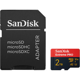 Карта памяти MicroSDXC 2TB UHS-I/U3 Class 10 SanDisk Extreme Pro R250/W150MB/s + SD-adapter (SDSQXCD-2T00-GN6MA)