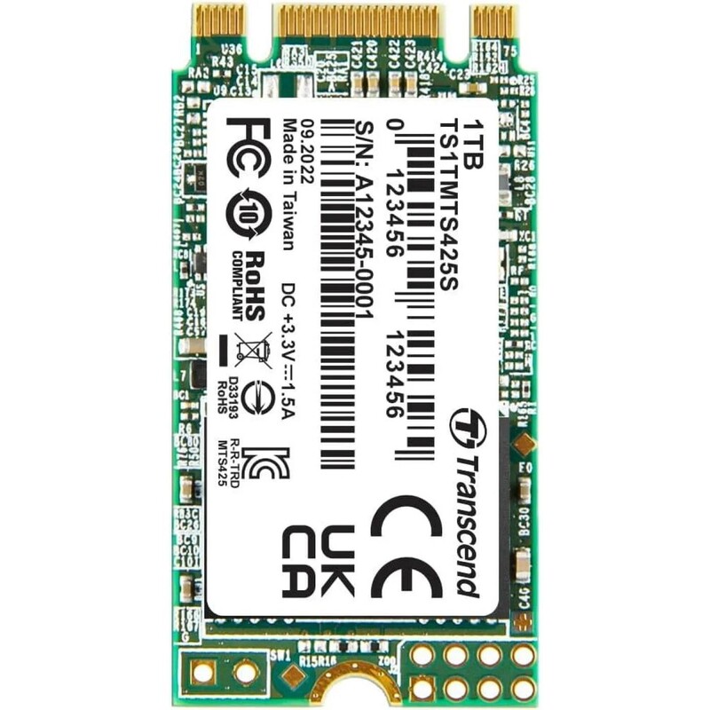 Накопичувач SSD 1TB Transcend 425S M.2 2242 SATA III 3D NAND (TS1TMTS425S)