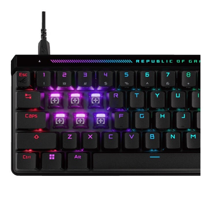 Клавiатура Asus ROG Falchion Ace 75 HE HFX V2 Magnetic Switches Black (90MP047H-BKUA20)
