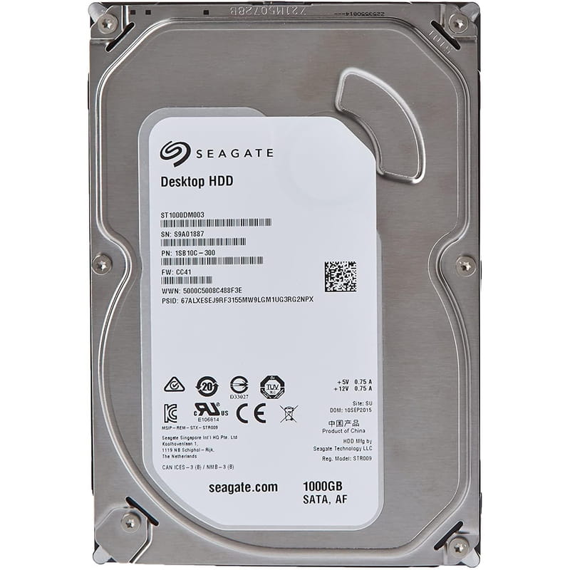 Накопичувач HDD SATA 1.0TB Seagate BarraCuda 7200.14 7200rpm 64MB (ST1000DM003) Refurbished
