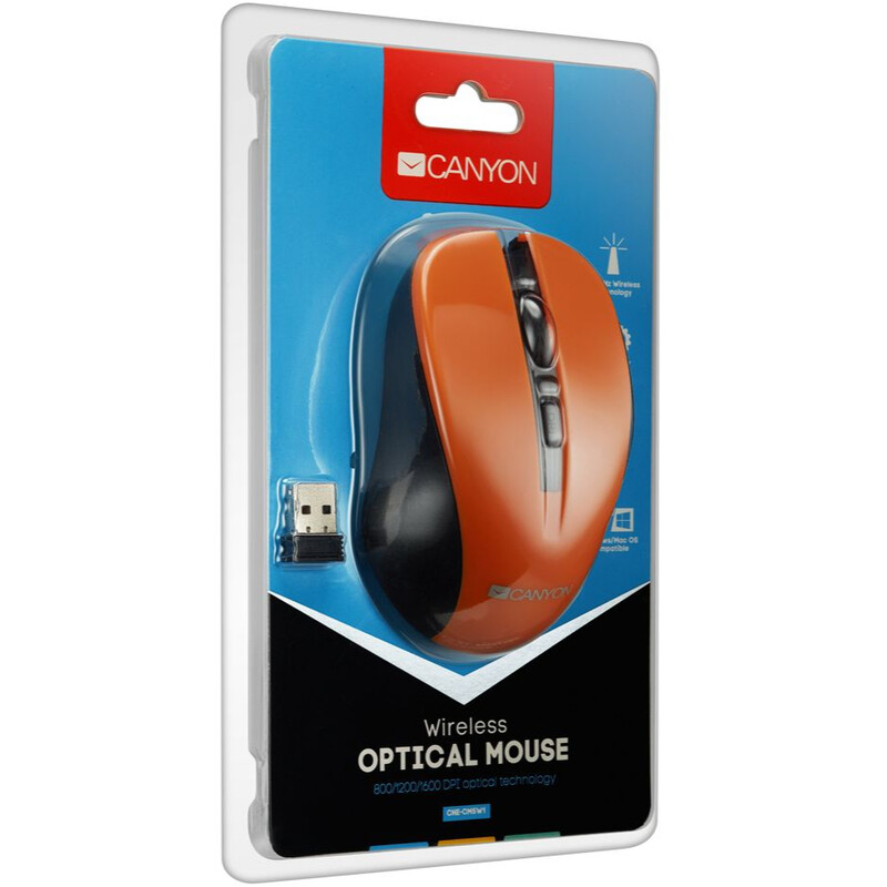 Миша бездротова Canyon CNE-CMSW1O Orange