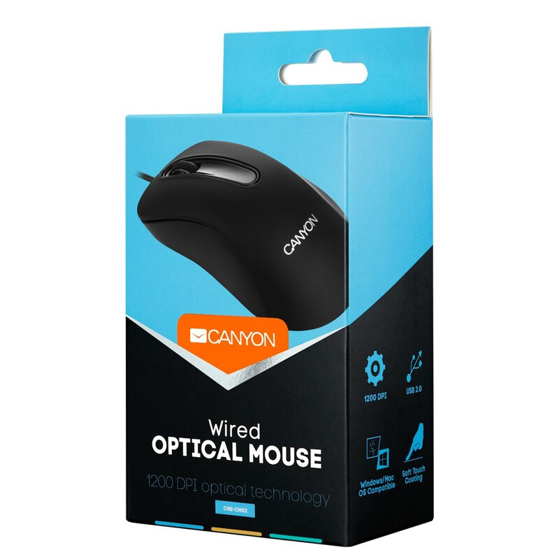 Мышь Canyon CNE-CMS2 Black USB