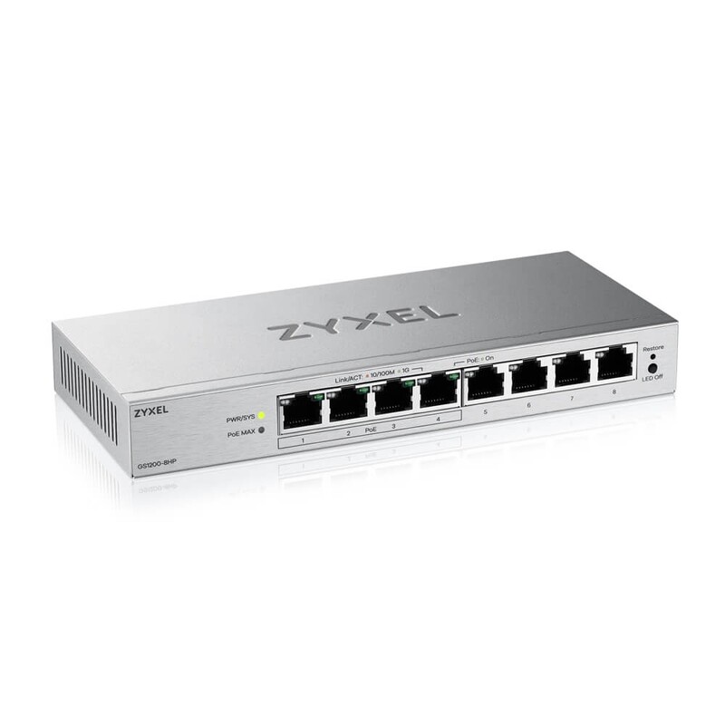Комутатор ZYXEL GS1200-8HP v3 (GS1200-8HPV3-EU0101F)