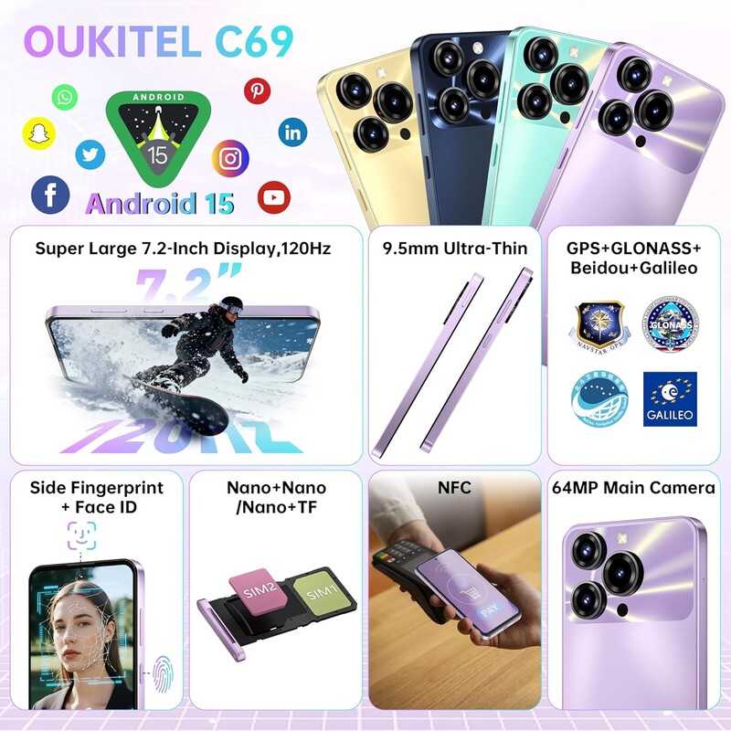 Смартфон Oukitel C69 8/256GB Black (6941749825315)