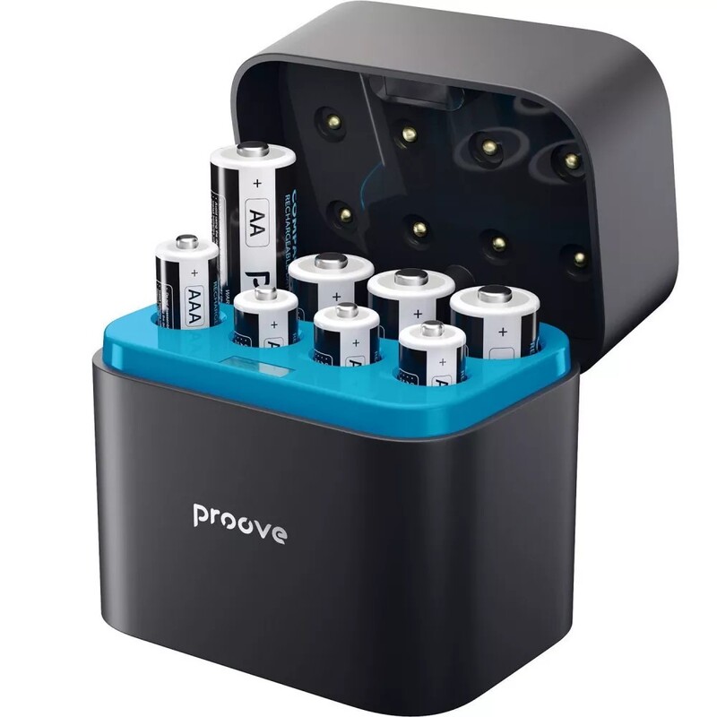 Зарядний пристрій Proove Compact Station 8pcs (4xAAA + 4xAA) Black (RBCS00000001)