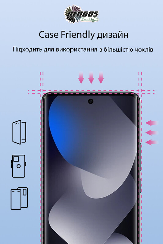 Защитное стекло Dengos для Xiaomi Redmi Note 15 5G Black Full Glue (TGFG-426)