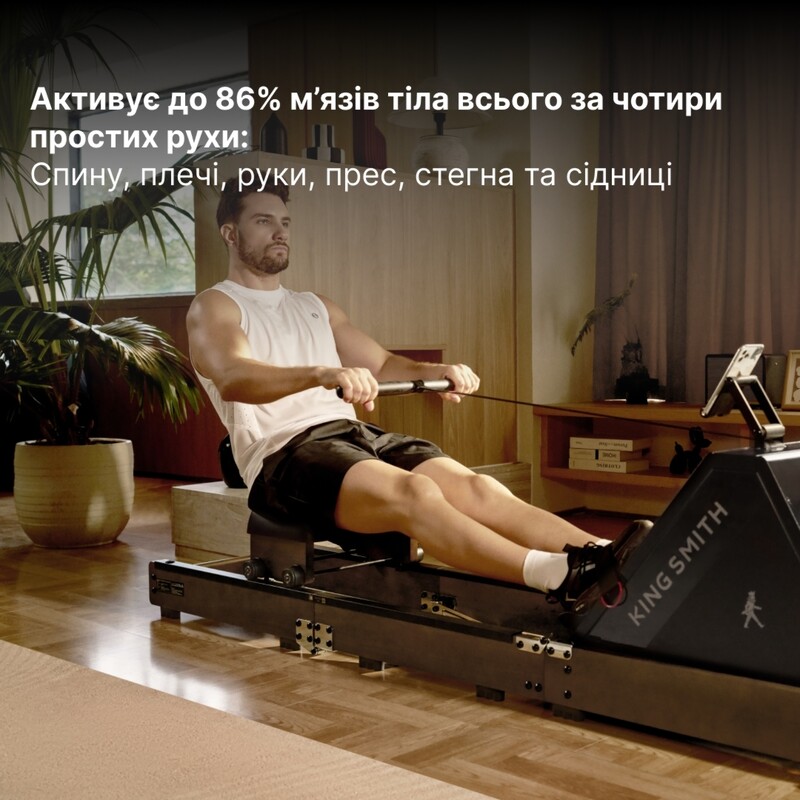 Гребний тренажер KingSmith WR20 Red Oak