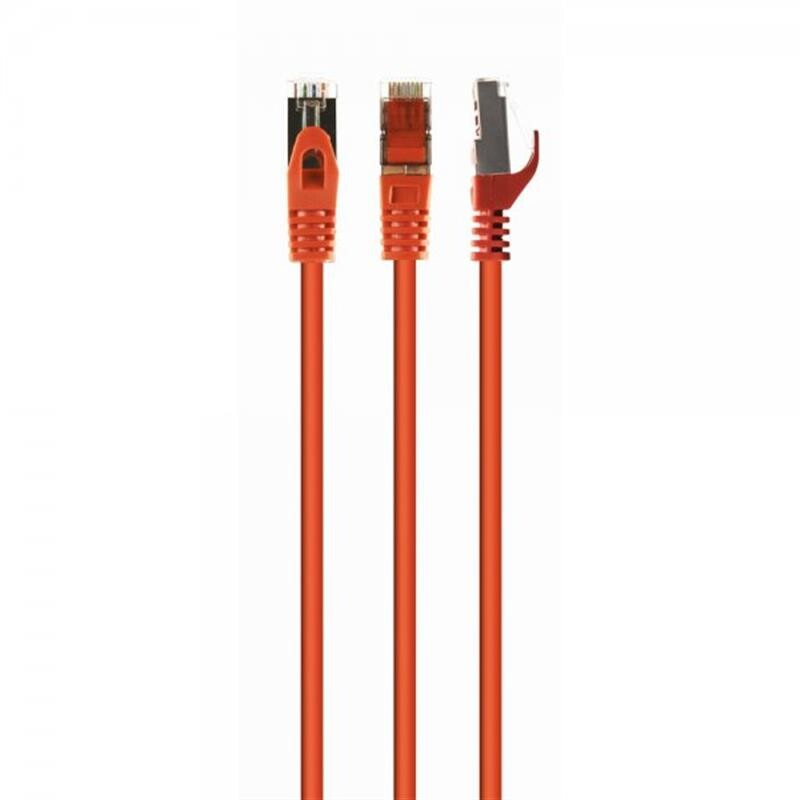 Патч-корд S/FTP Cablexpert (PP6A-LSZHCU-O-30M) cat.6a, литий, 50u "штекер із засувкою, 30м, помаранчевий