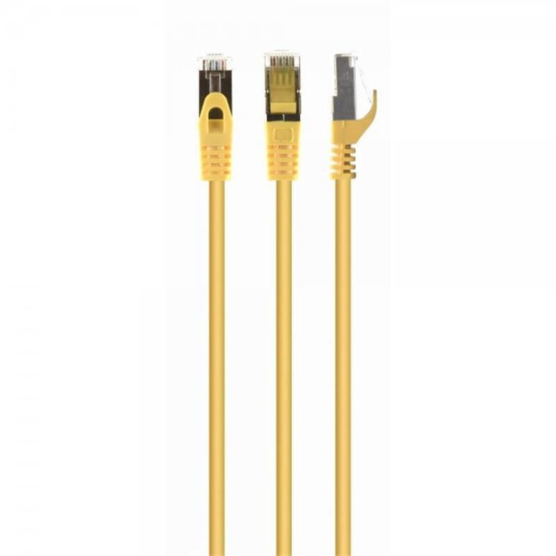 Патч-корд S/FTP Cablexpert (PP6A-LSZHCU-Y-30M) cat.6a, литий, 50u "штекер із засувкою, 30м, жовтий