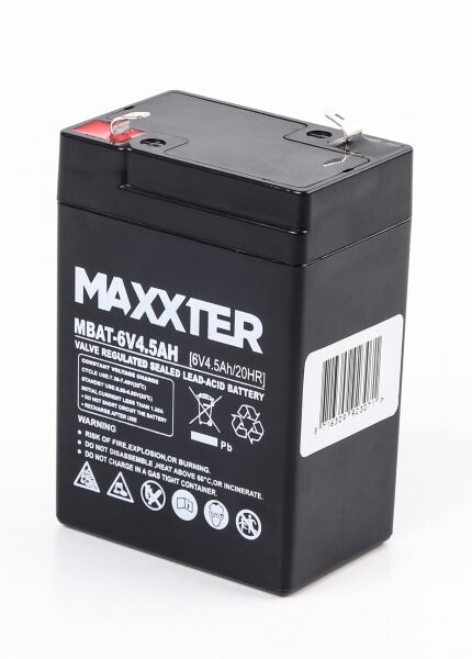 Аккумуляторная батарея Maxxter 6V 4.5 AH (MBAT-6V4.5AH) AGM