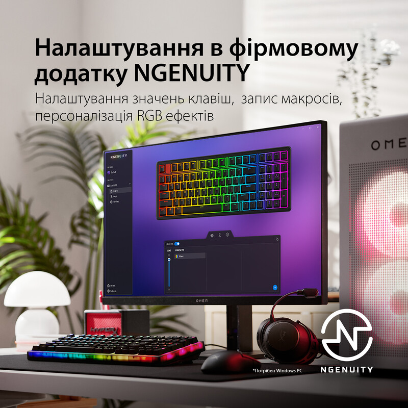 Клавіатура HyperX Origins 2 1800 HX Red USB Black (B4QS4AA)