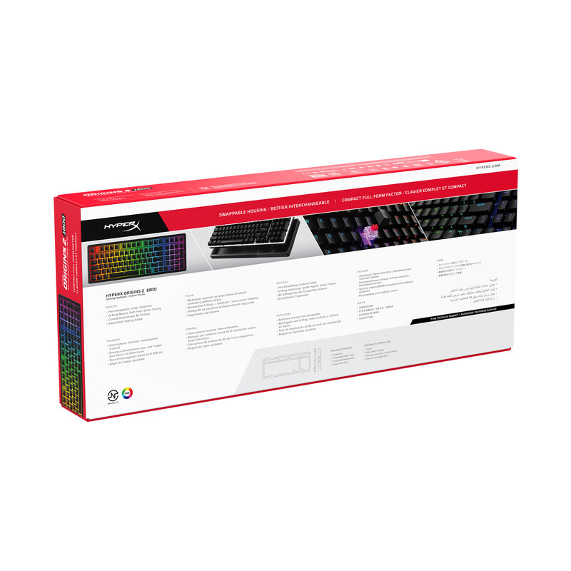Клавіатура HyperX Origins 2 1800 HX Red USB Black (B4QS4AA)