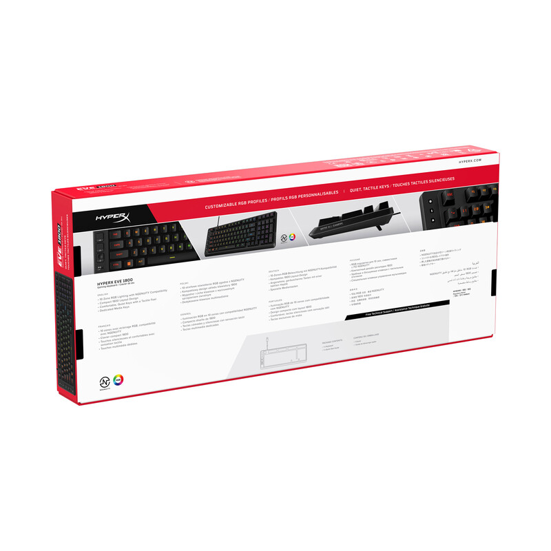Клавіатура HyperX Eve 1800 USB Black (B7JE0AA)