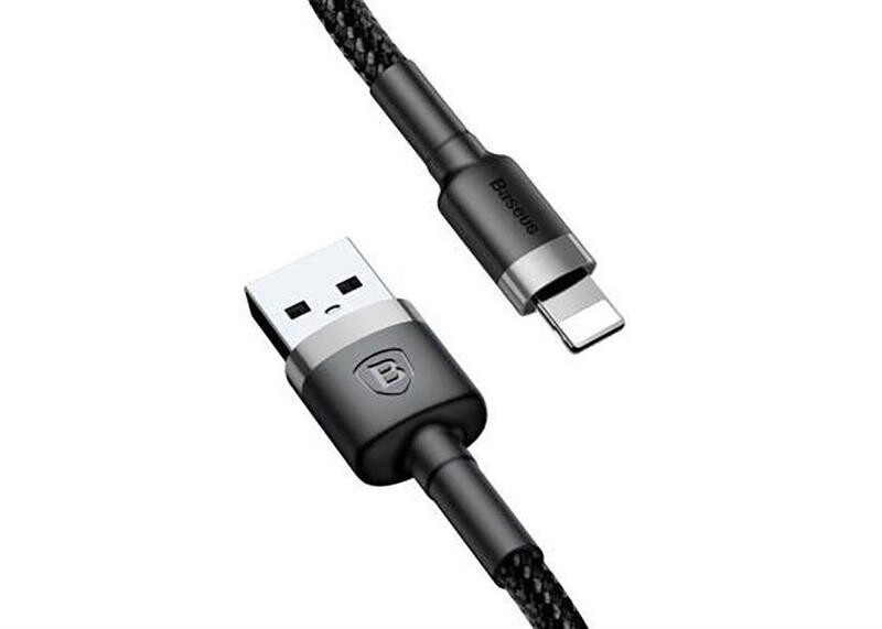 Кабель Baseus Cafule USB-Lightning, 0.5м Grey-Black (CALKLF-AG1)