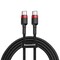 Фото - Кабель Baseus Cafule USB-C-USB-C, PD2.0, 60W, 2м Black/Red (CATKLF-H91) | click.ua