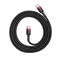 Фото - Кабель Baseus Cafule USB-C-USB-C, PD2.0, 60W, 2м Black/Red (CATKLF-H91) | click.ua