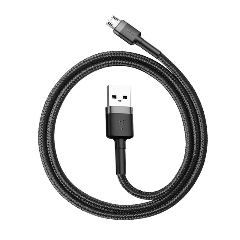 Кабель Baseus Cafule USB-microUSB, 1.5A, 2м Black/Grey (CAMKLF-CG1)