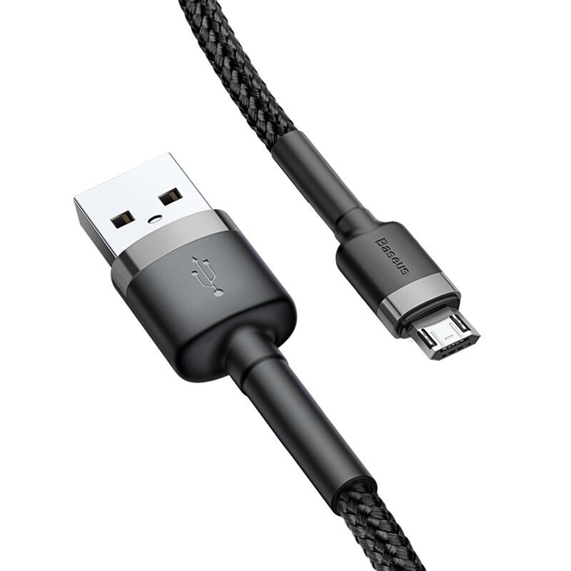 Кабель Baseus Cafule USB-microUSB, 1.5A, 2м Black/Grey (CAMKLF-CG1)