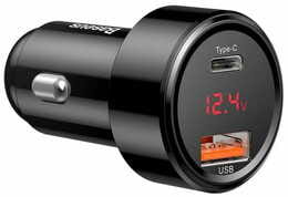 Автомобільний зарядний пристрій Baseus Magic (2USB, 6A) QC3.0 Black (CCMLC20C-01)