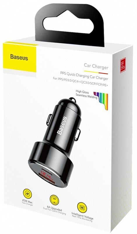 Автомобільний зарядний пристрій Baseus Magic (2USB, 6A) QC3.0 Black (CCMLC20C-01)