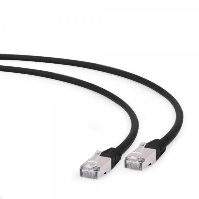 Патч-корд S/FTP Cablexpert (PP6A-LSZHCU-BK-0.25M) cat.6a, литой, 50u штекер с защелкой, 0.25м, черный