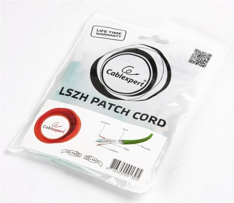 Патч-корд S/FTP Cablexpert (PP6A-LSZHCU-G-0.25M) cat.6a, литой, 50u штекер с защелкой, 0.25м, зеленый