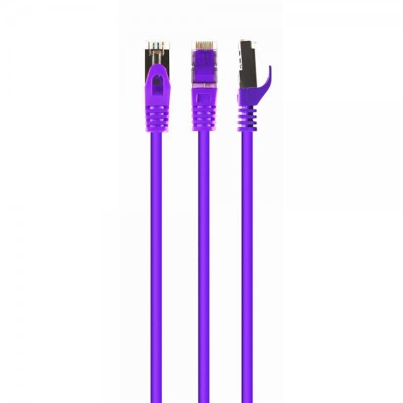 Патч-корд S/FTP Cablexpert (PP6A-LSZHCU-V-30M) cat.6a, литой, 50u "штекер с защелкой, 30м, фиолетовый