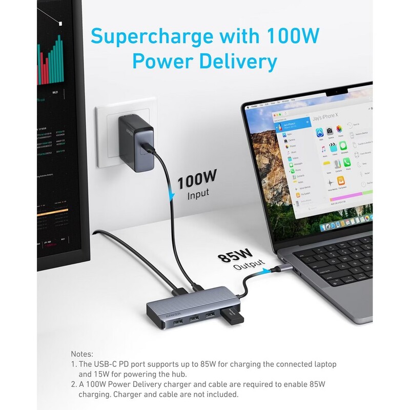 USB-хаб Anker USB-C 7-в-1 Black (A83740A2)