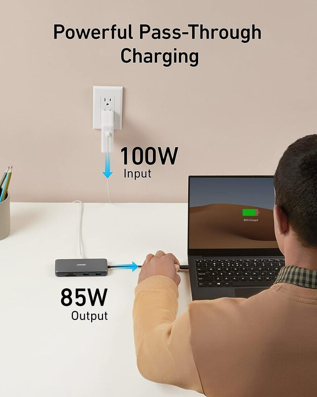 USB-хаб Anker USB-C 8-в-1 Black (A83830A2)