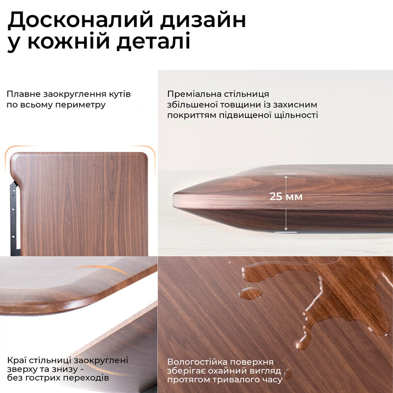 Комп`ютерний стіл Sihoo D07 Walnut/Black (D07B-101/D07J-101-AB)