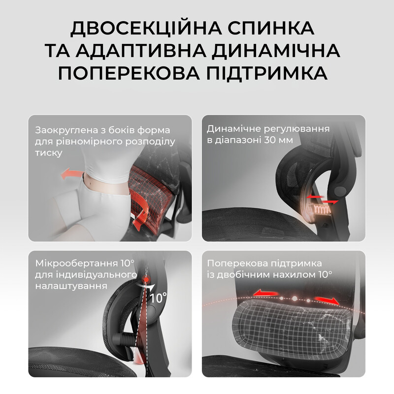 Кресло офисное Sihoo M59AS Mesh Black (DM59AS-M302)