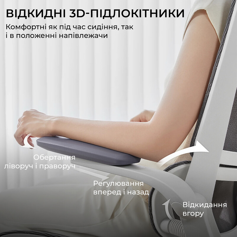 Крісло офісне Sihoo M59AS Mesh Gray (M59AS-M301)