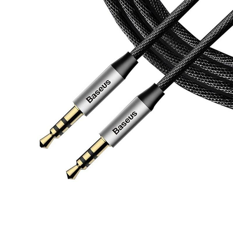 Аудио-кабель Baseus Yiven M30 3.5 мм-M/3.5 мм-M, 1.5 м, Silver/Black (CAM30-CS1)