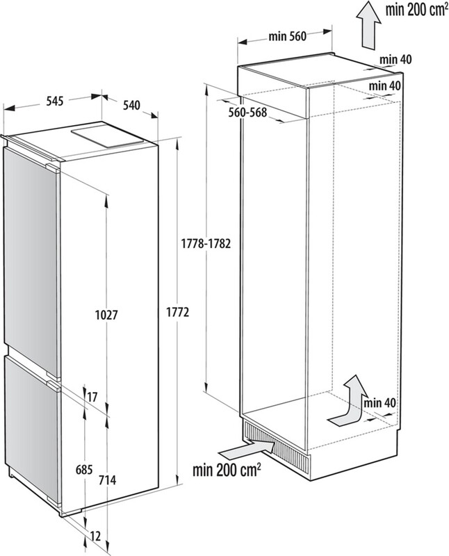 Встраиваемый холодильник Gorenje NRKI517E42
