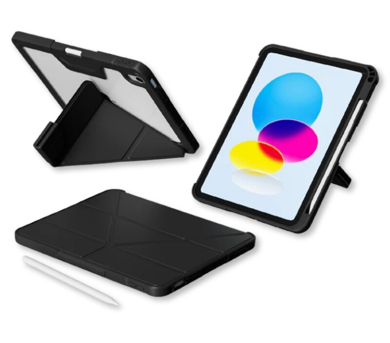 Чохол-книжка BeCover Rugged Origami Transparent з кріпленням Apple Pencil дляApple iPad Air 11" M4 2026 Black (715176)