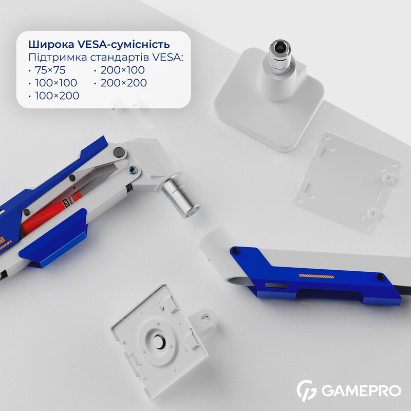 Крепление настольное для монитора GamePro 24-57" White/Blue (MAG701WBL)