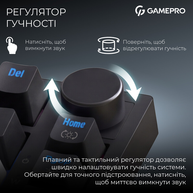 Клавіатура бездротова GamePro Asgard Valhalla QLAB Sakura Switch Black (MK160-B-QS-PRO)