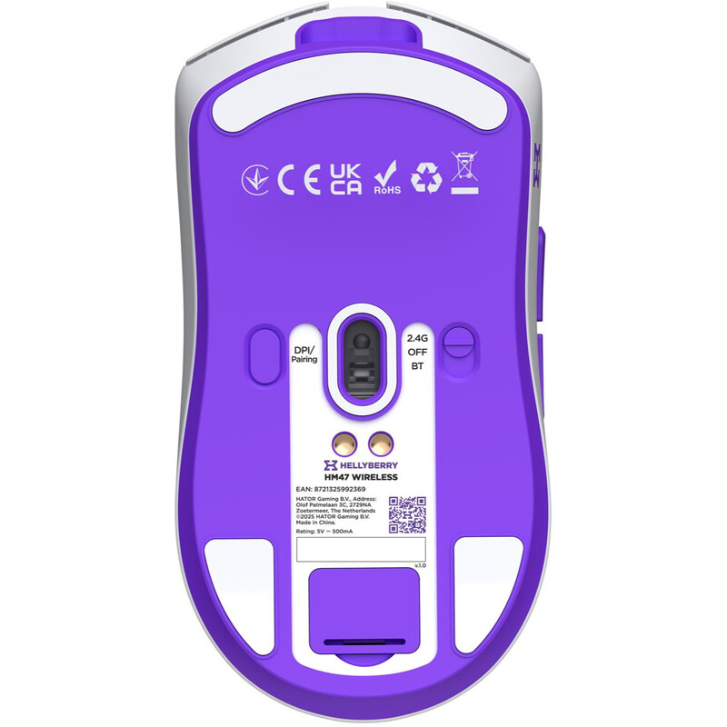 Миша бездротова Hator Hellyberry HM47 Wireless White/Violet (HM47_white_violet)