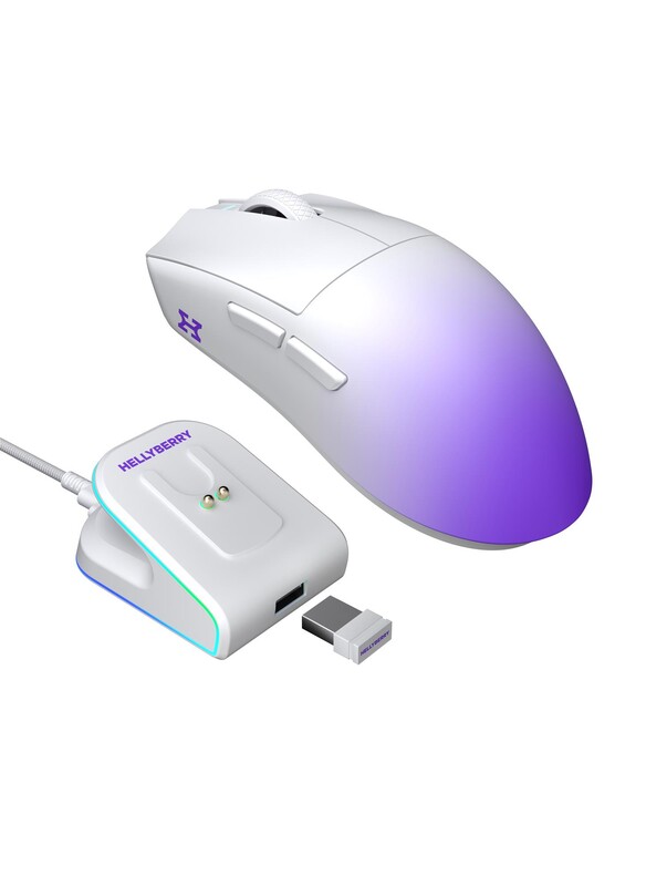 Мышь беспроводная Hator Hellyberry HM47 Pro Wireless White/Violet Gradient (HM47PRO_white_violet)