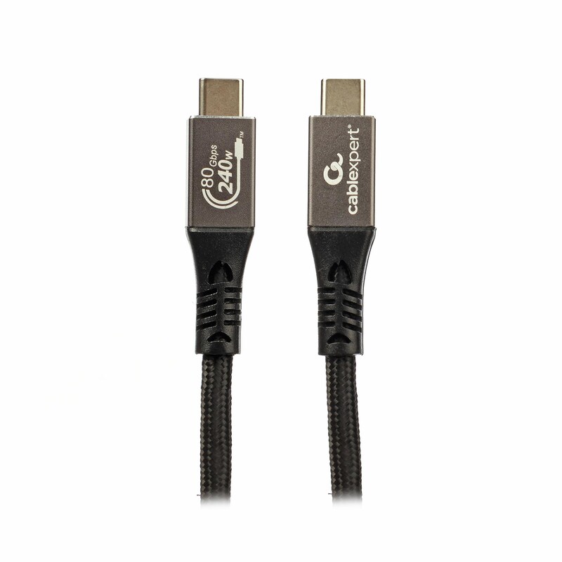 Кабель Cablexpert USB Type-C - USB Type-C (M/М), 240 W, 1 м, черный (CCBP-USB4.2-CMCM240-1M)
