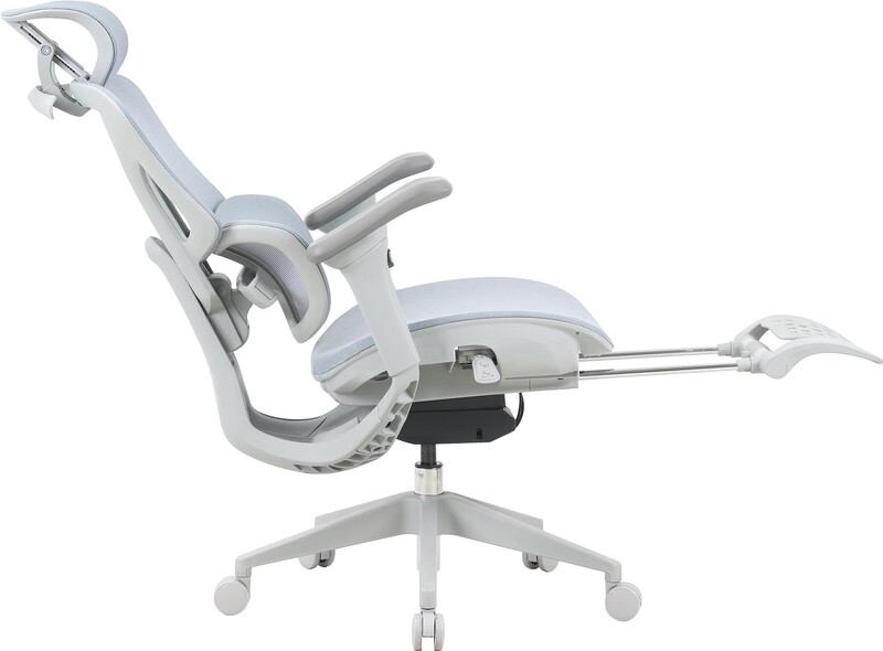Кресло офисное OfficePro Elite OC950GLB Gray/Light Blue