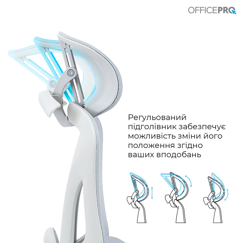 Кресло офисное OfficePro Elite OC950GLB Gray/Light Blue