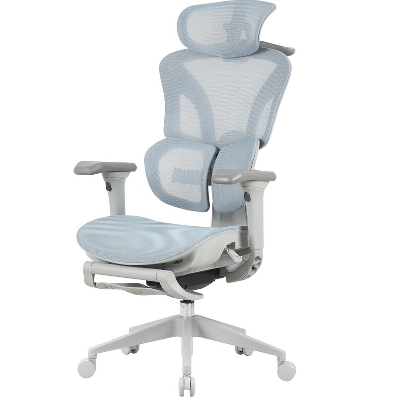 Кресло офисное OfficePro Elite OC950GLB Gray/Light Blue
