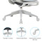 Фото - Кресло офисное OfficePro Elite OC950GLB Gray/Light Blue | click.ua