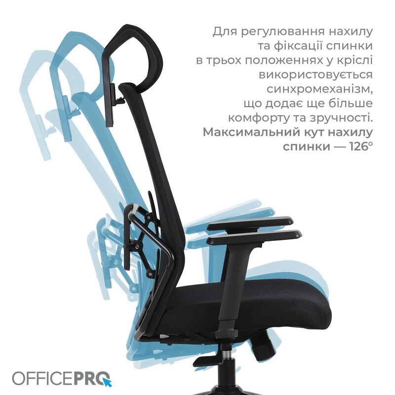 Кресло офисное OfficePro Fusion OC577B Black